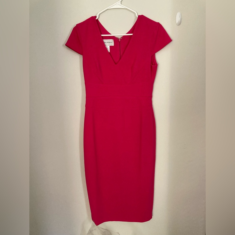 Cap sleeve pink sheath dress - size 0 - Donna Morgan